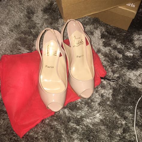 High Patent Nude Platform Heels Red Bottoms Depop