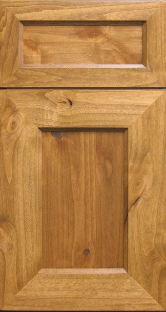 Knotty Alder Shaker Style Mitered Cabinet Door And Drawer Rustic