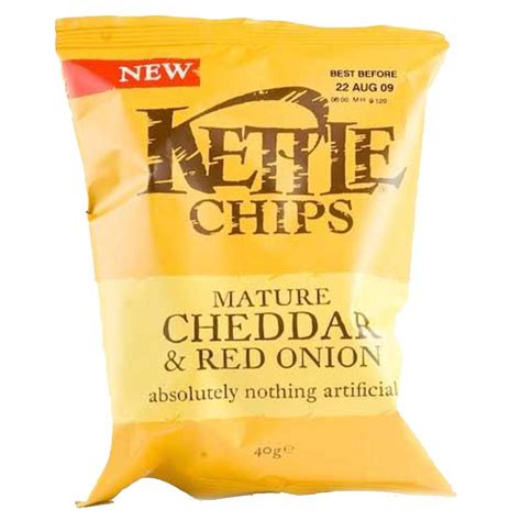 Buy Kettle Chips Mature Cheddar Red Onion 4 X 40g Online At