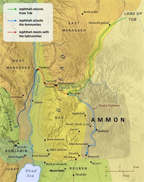 Jephthah Map