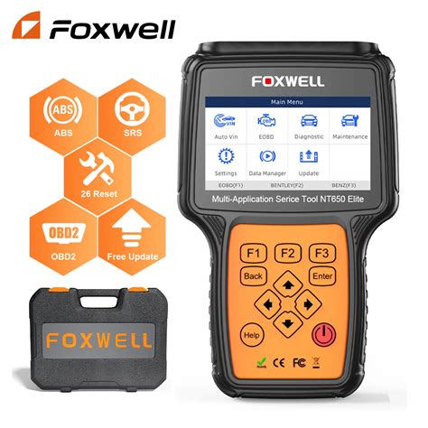 Foxwell Nt Elite Obd Automotive Scanner Abs Srs A F Brt Dpf