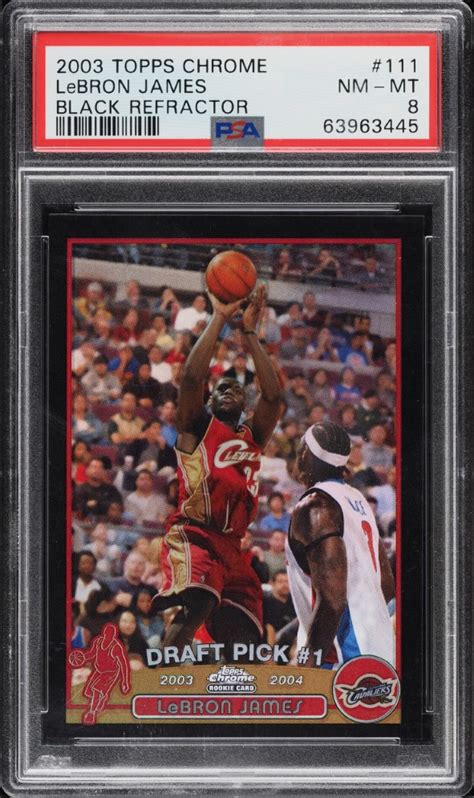 Topps Chrome Black Refractor Lebron James Rookie Psa