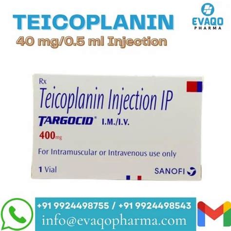 Targocid 400 Mg Teicoplanin Injection At Rs 1600 Vial Targocid