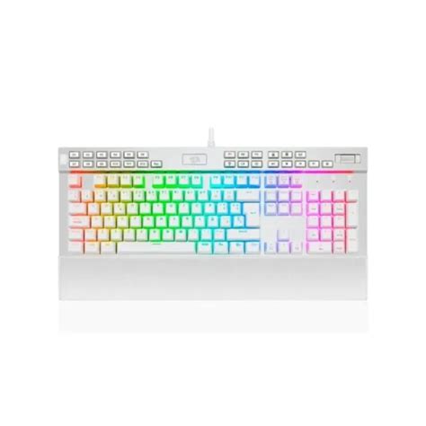 Teclado Mec Nico Gamer Redragon Yama White Rgb Red Switch Centrale Cl