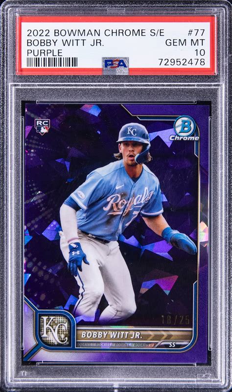 Bobby Witt Jr Bowman Chrome Sapphire Edition Purple Price