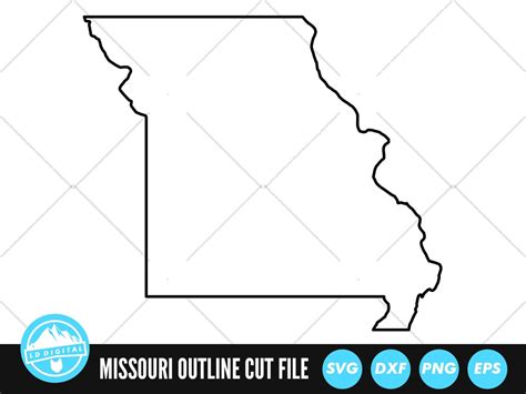 Missouri Outline Svg Files Missouri Cut Files United Etsy Hot Sex Picture