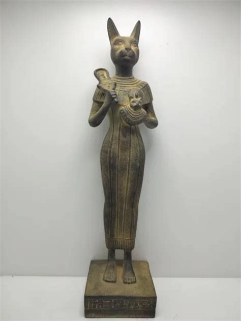 Rare Ancienne Gyptienne Ancienne Statue D Esse Pharaonique Bastet Cat