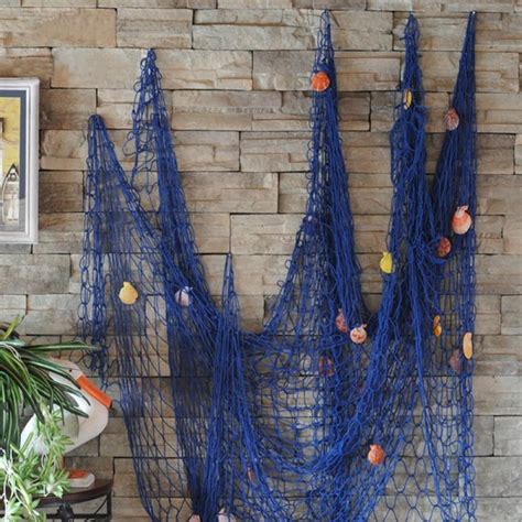 Fishing Net Decoration Fish Netting With Seashell Decor Nautical Party ...