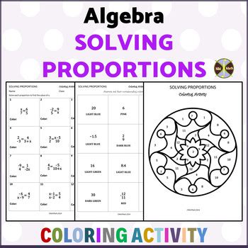 Solving Proportions - Coloring Activity/Color by Code by Niki Math 