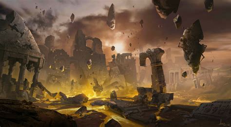 Download Floating Sky Landscape Fantasy Ruin Fantasy Landscape