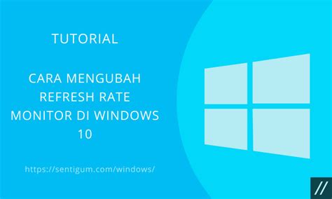 Cara Mengubah Refresh Rate Monitor Di Windows