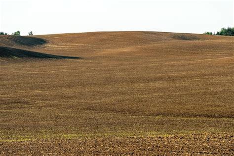 Premium Photo Rows Of Soil Before Planting Drawing Of Furrows On A