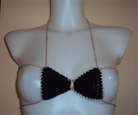 Women S Sexy Crochet Bikini Open Crotch Open Nipples