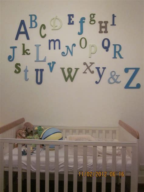 PAINTED Alphabet Set Wooden Wall Letter Alphabet Wall