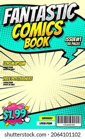 Comic Book Cover Magazine Template Stock Vector Royalty Free