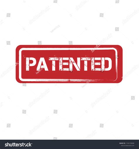 Grunge Rubber Stamp Word Patented Insidevector Stock Vector Royalty