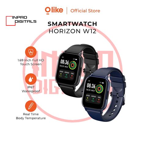 Jual Olike Smartwatch Horizon W12 HD Full Touch Screen Real Time