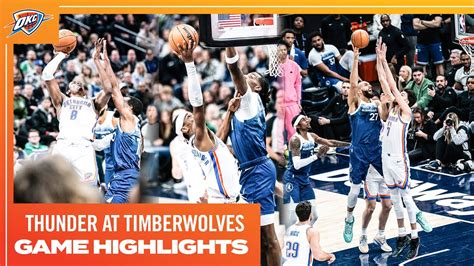 OKC Thunder At Minnesota Timberwolves Game Highlights January 20