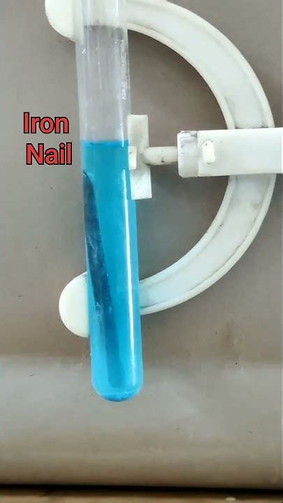 Copper Sulphate And Iron Nail Experiment Displacement Reaction Class 6 12 Science Youtube