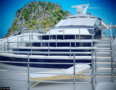 Яхта Skye - 3d визуализация проекта для бизнес-туров на Гавайях