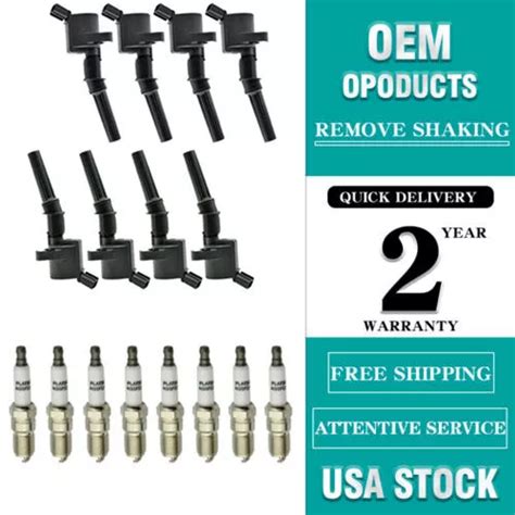 8PCS IGNITION COILS Pack And Iridium Spark Plugs For Ford F 150 4 6L