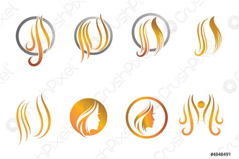 Hair Wave Logo Icon Illustration Stock Vector Crushpixel