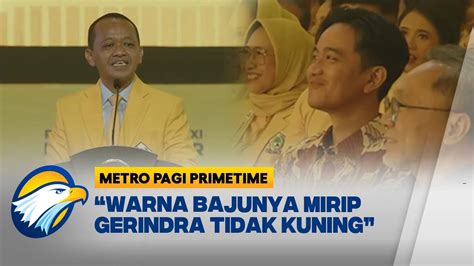 Bahlil Singgung Warna Baju Gibran Mirip Gerindra Metro Pagi Primetime