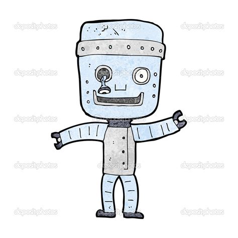 Cartoon Lustige Alte Roboter Stock Vektorgrafik Von Lineartestpilot