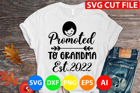 Promoted To Grandma Est 2022 Svg Grafik Von Graphicteam · Creative Fabrica