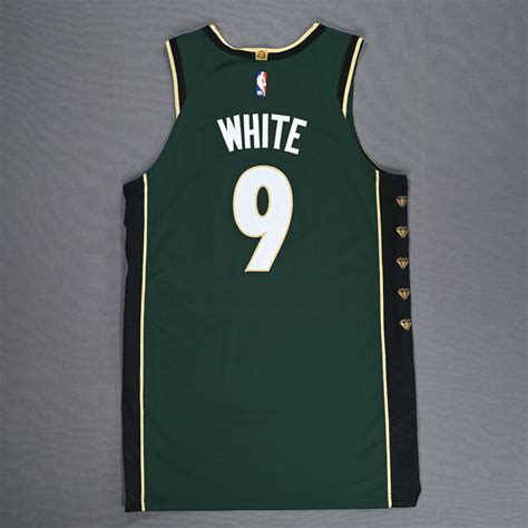 Derrick White Boston Celtics Game Worn City Edition Jersey Scored