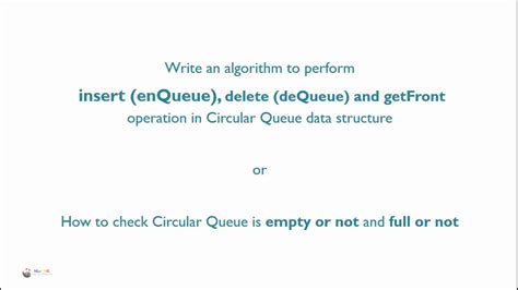 Circular Queue Algorithm Youtube