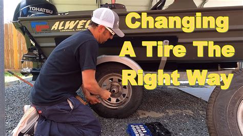 How To Change A Tire On A Boat Trailer YouTube