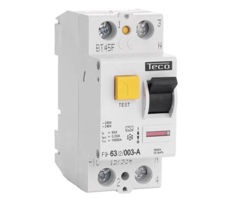 Interrupteur différentiel TC 2P 63A 30mA Type A Teco