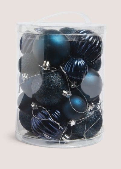 20 Pack Blue Christmas Baubles Reviews Matalan