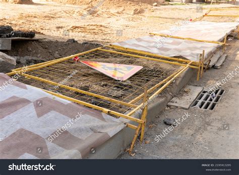 sign fence symbol danger warning safety stock photo