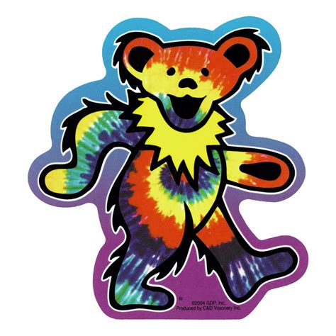 Grateful Dead Tie Dye Bear Bumper Sticker – Hippie Shop