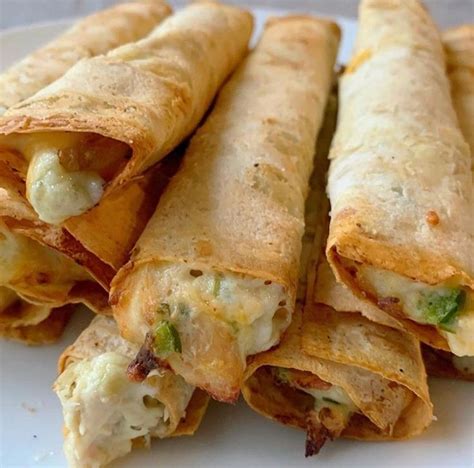 Cheesy Jalapeno Chicken Taquitos Mexican Food Recipes Recipes