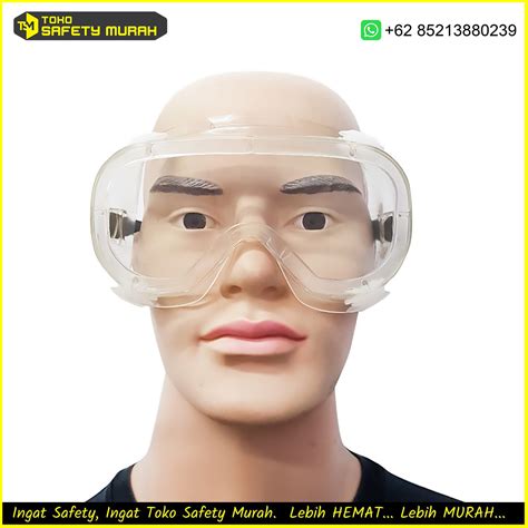 Kacamata Apd Safety Goggle Google Bening Anti Dust Fog Medical Jual