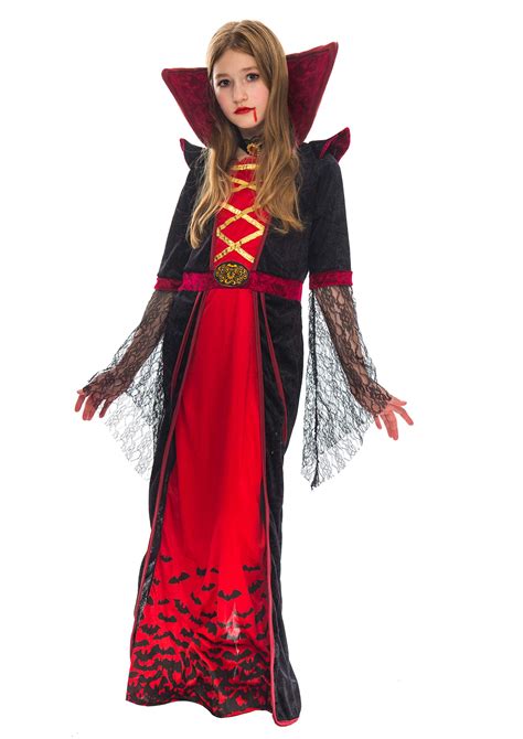 Spooktacular Creations Royal Vampire Costume For Girls Deluxe Set Halloween Gothic Victorian