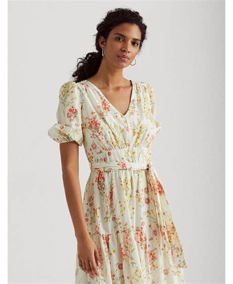 Lauren Ralph Lauren Floral Cotton Voile Maxi Dress Macys