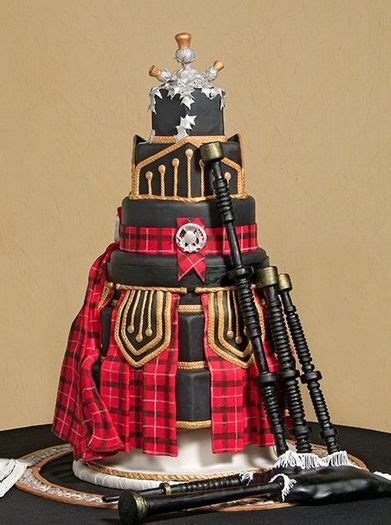 Scotland Bon Voyage Cakeideas Needed Plaid Cake Scottish Wedding