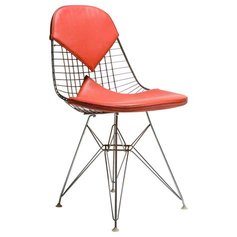Charles Eames For Herman Miller Dkr Wire Chair With Original Naugahyde Bikini At Stdibs
