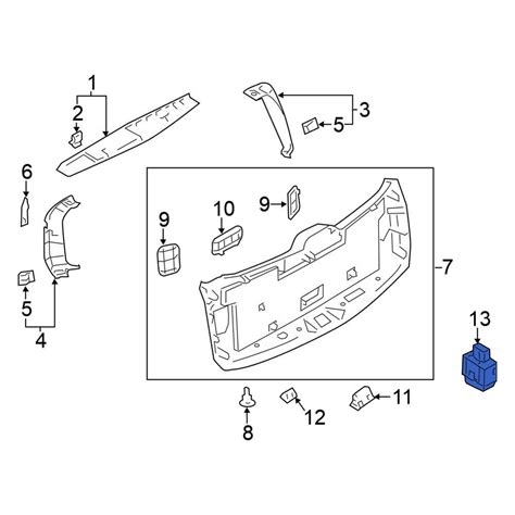 Nissan OE 251401AA0B Rear Liftgate Latch Release Switch