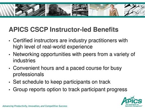 PPT APICS Certified Supply Chain Professional CSCP Program