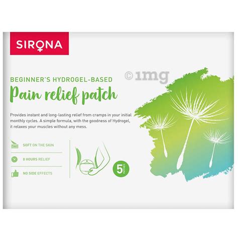 Sirona Beginner S Hydrogel Based Pain Relief Patch Buy Packet Of 5 0 Patches At Best Price In