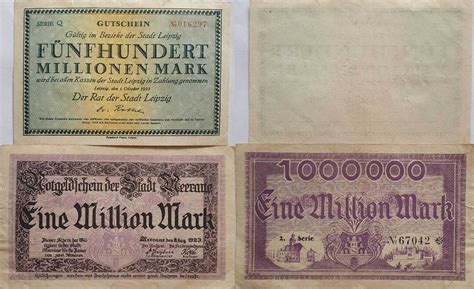 Deutschland Deutsches Reich Mio Mio Mark Notgeld Der