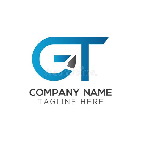 Initial Gt Letter Logo With Creative Modern Business Typography Vector