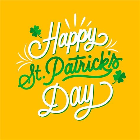 Free Vector Hand Drawn St Patricks Day Lettering