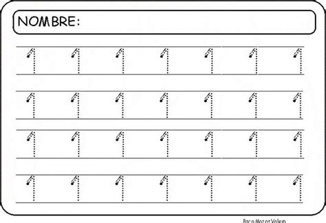 El Número 1 Fichas Para Aprender Y Repasar El Número Uno Aprender Trabajar La Grafomotricidad
