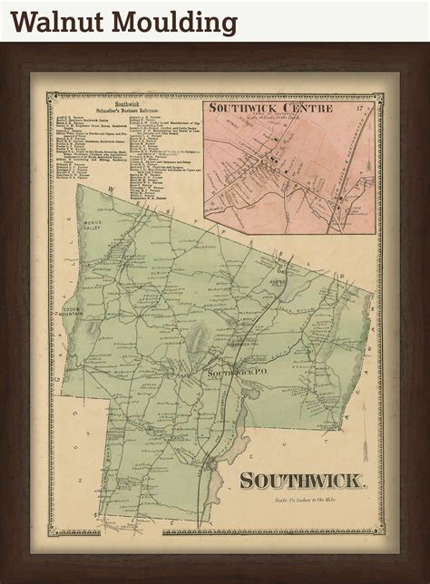 Town Of Southwick Massachusetts 1870 Map